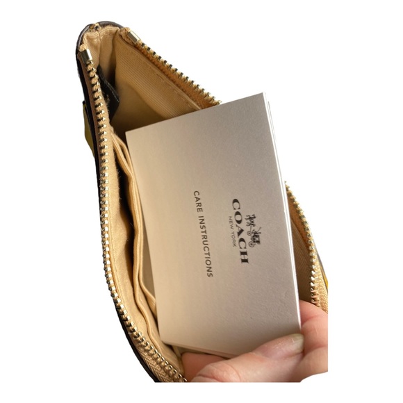 Coach Wristlet Tan NWT and Care Card. - Picture 4 of 4
